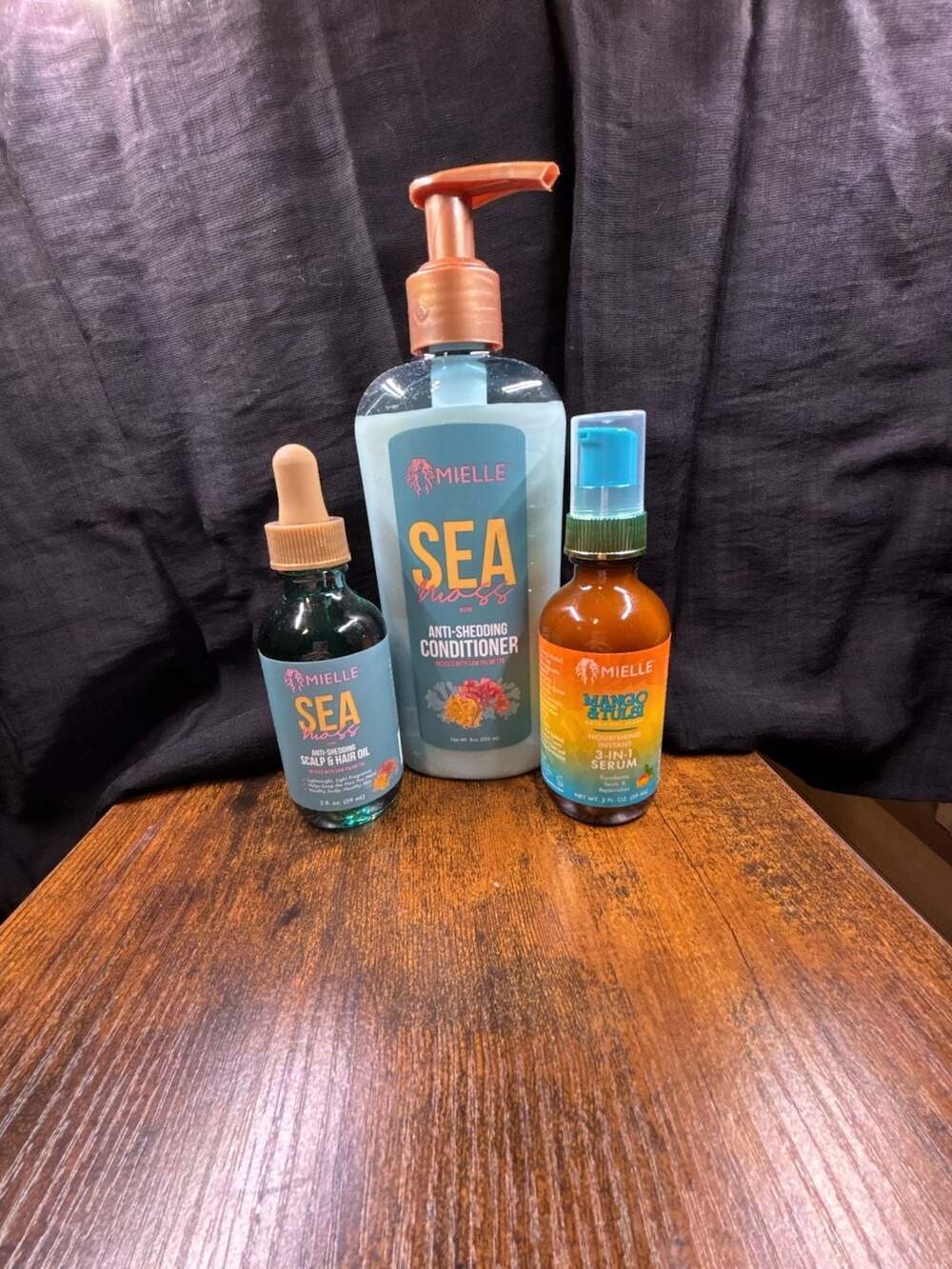 Mielle Organics lot of 3 Sea Moss Hair Care Bundle - Conditioner, Scalp Oil, and